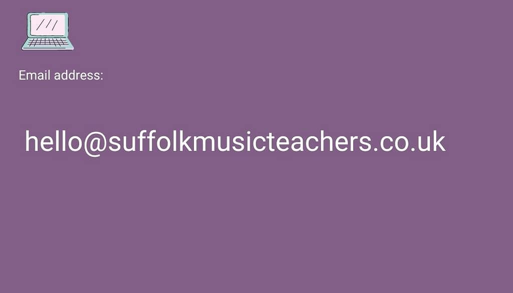 Contact Suffolk Music Teachers for online and one to one lessons